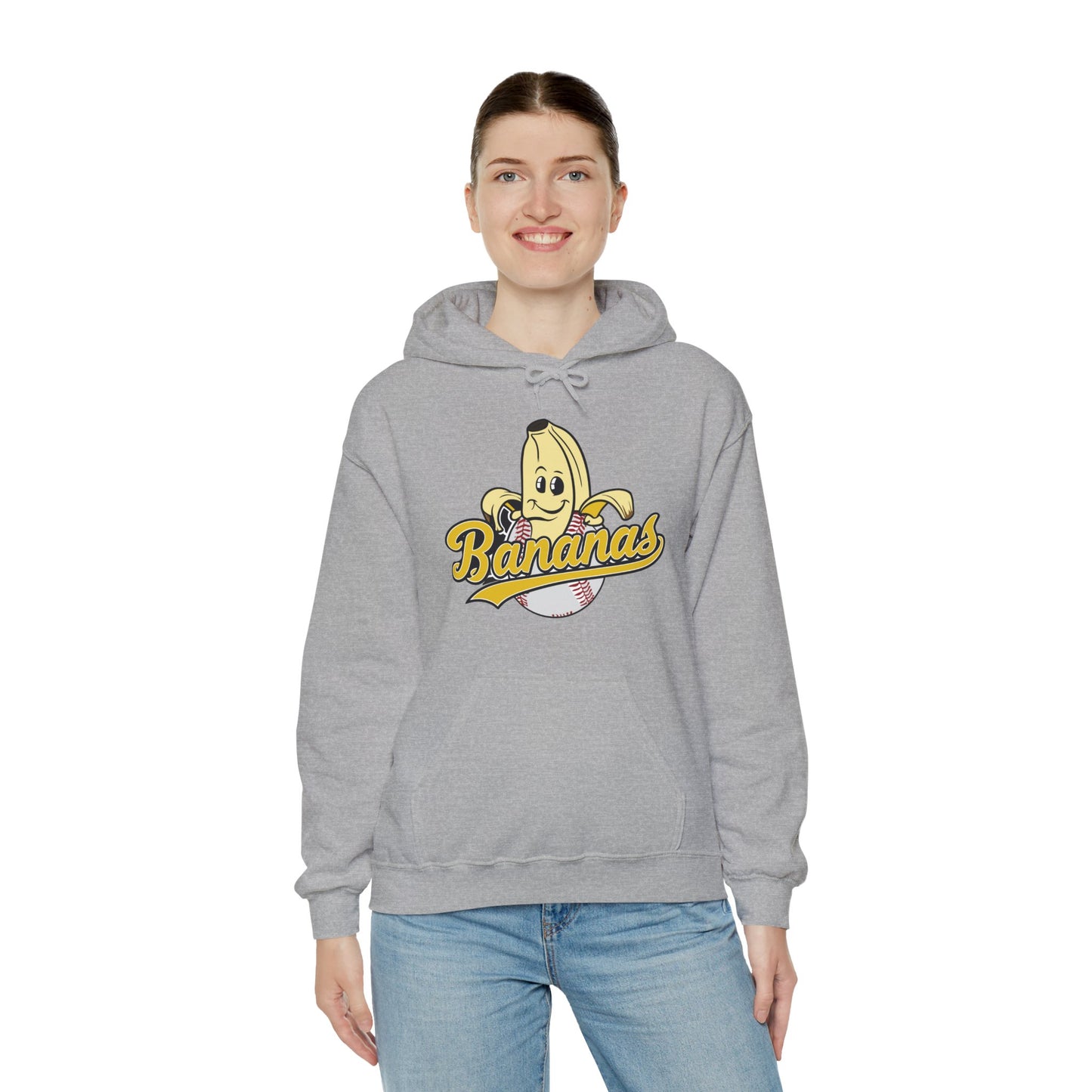 Funny Let's Go Bananas Baseball Hoodie For Baseball Lovers Men Women Hoodie