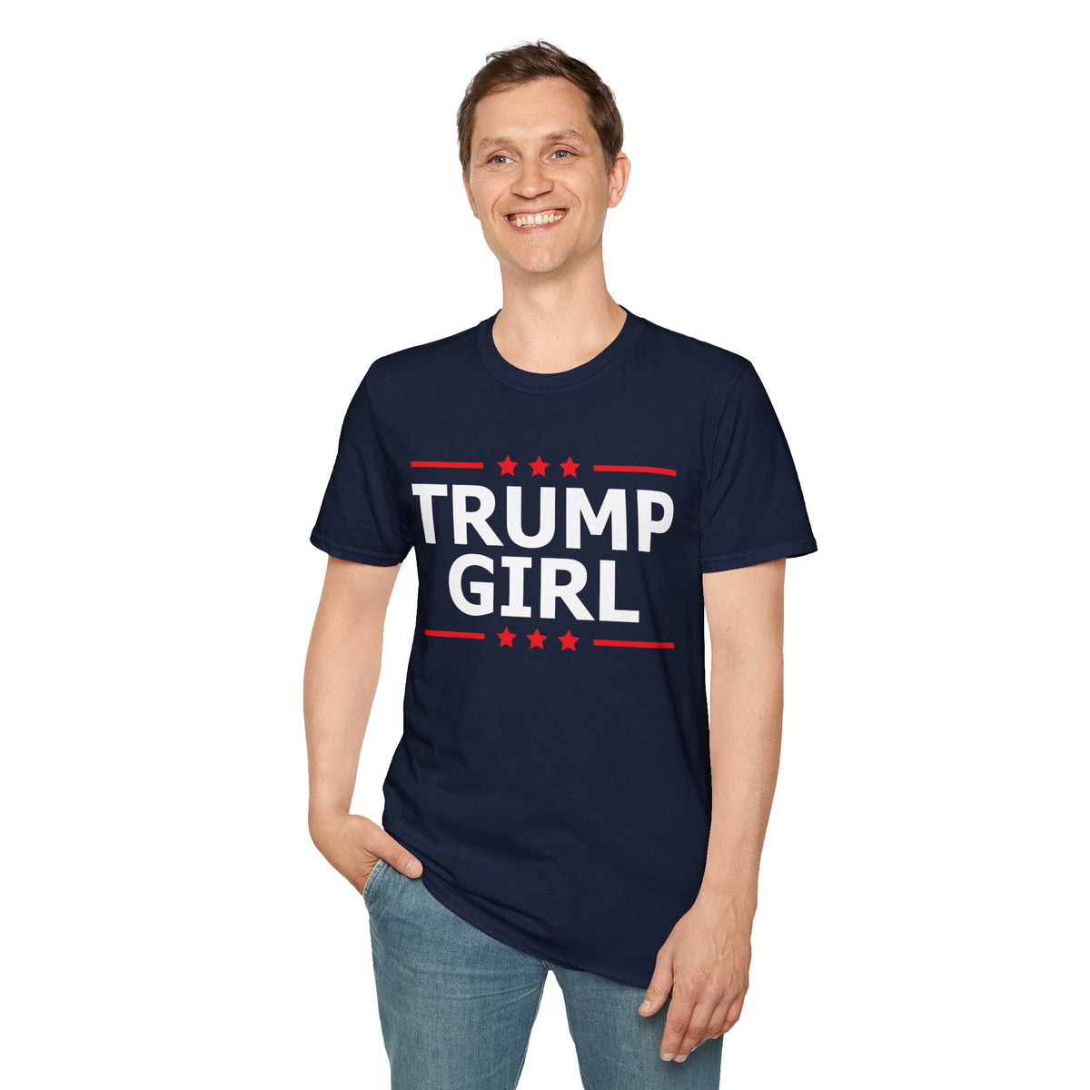 Cute Trump Girl Republican US Flag 2024 Vintage Vote T-Shirt