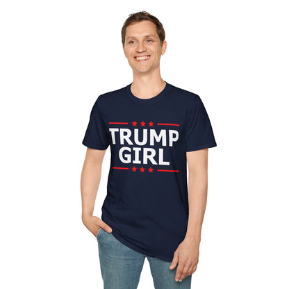 Cute Trump Girl Republican US Flag 2024 Vintage Vote T-Shirt
