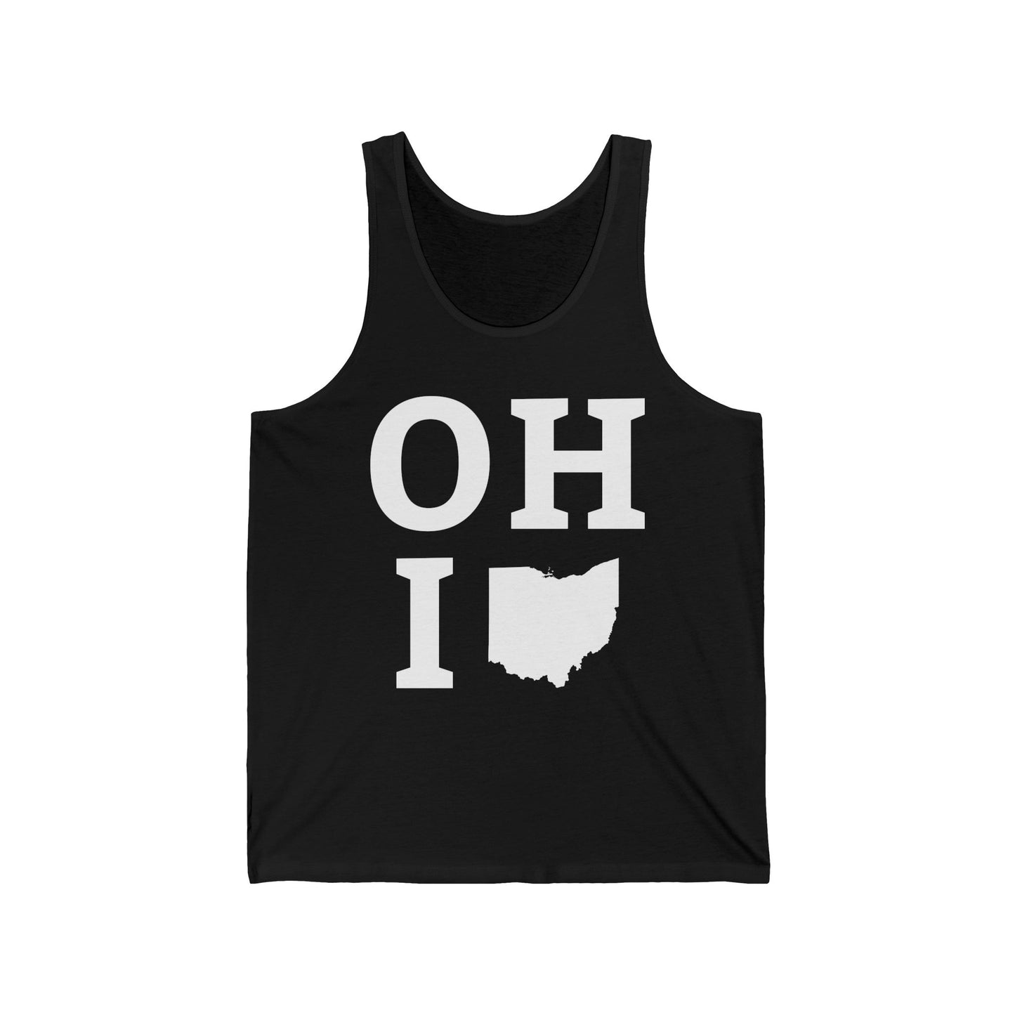 Vintage State of Ohio Flag Map Distressed Tank Top Men Women