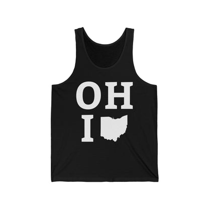 Vintage State of Ohio Flag Map Distressed Tank Top Men Women