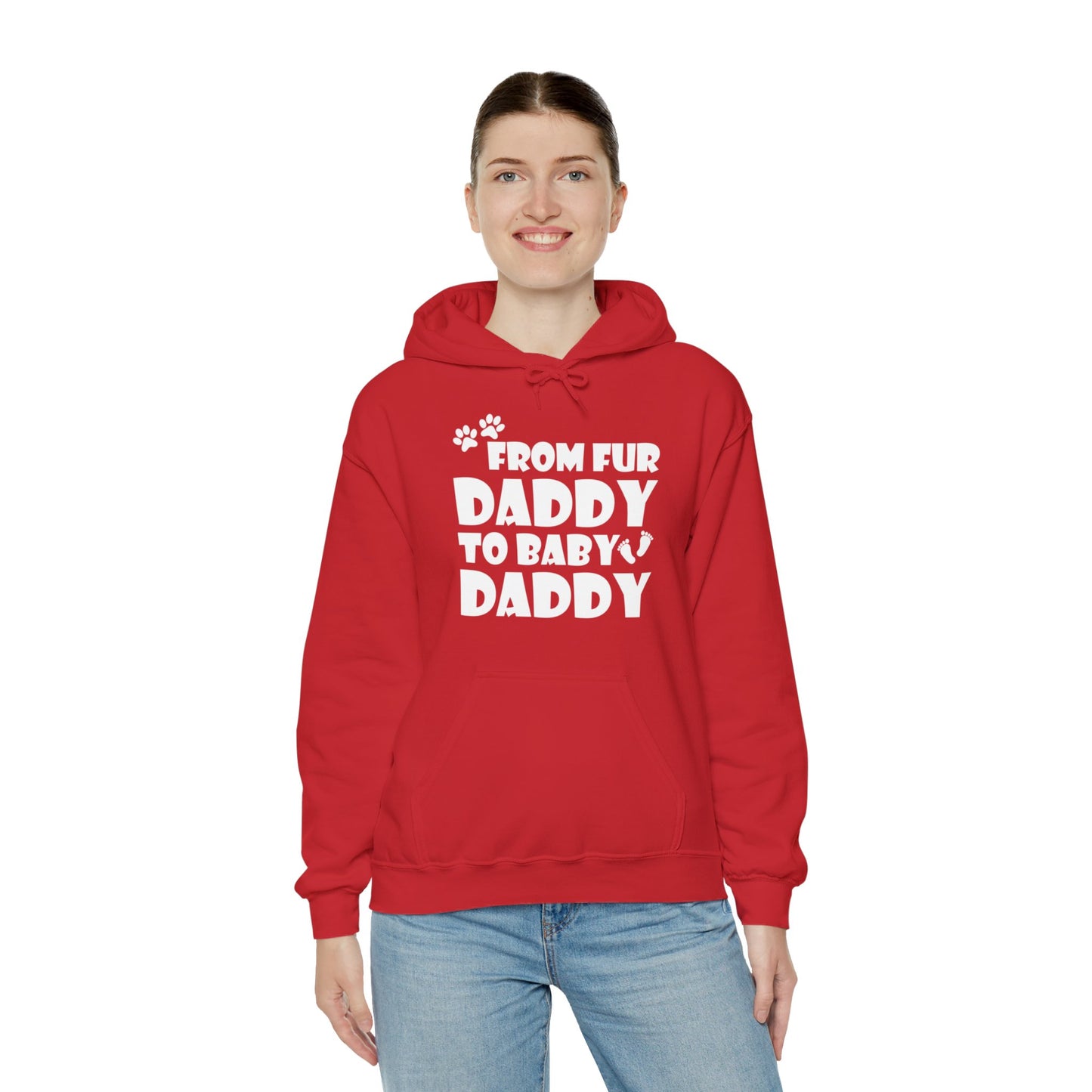 From Fur Daddy To Baby Daddy - Dog Dad Fathers Pregnancy Hoodie