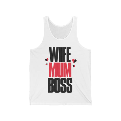 Womens Wife Mum Boss Mothers Day Mom Tank Tops