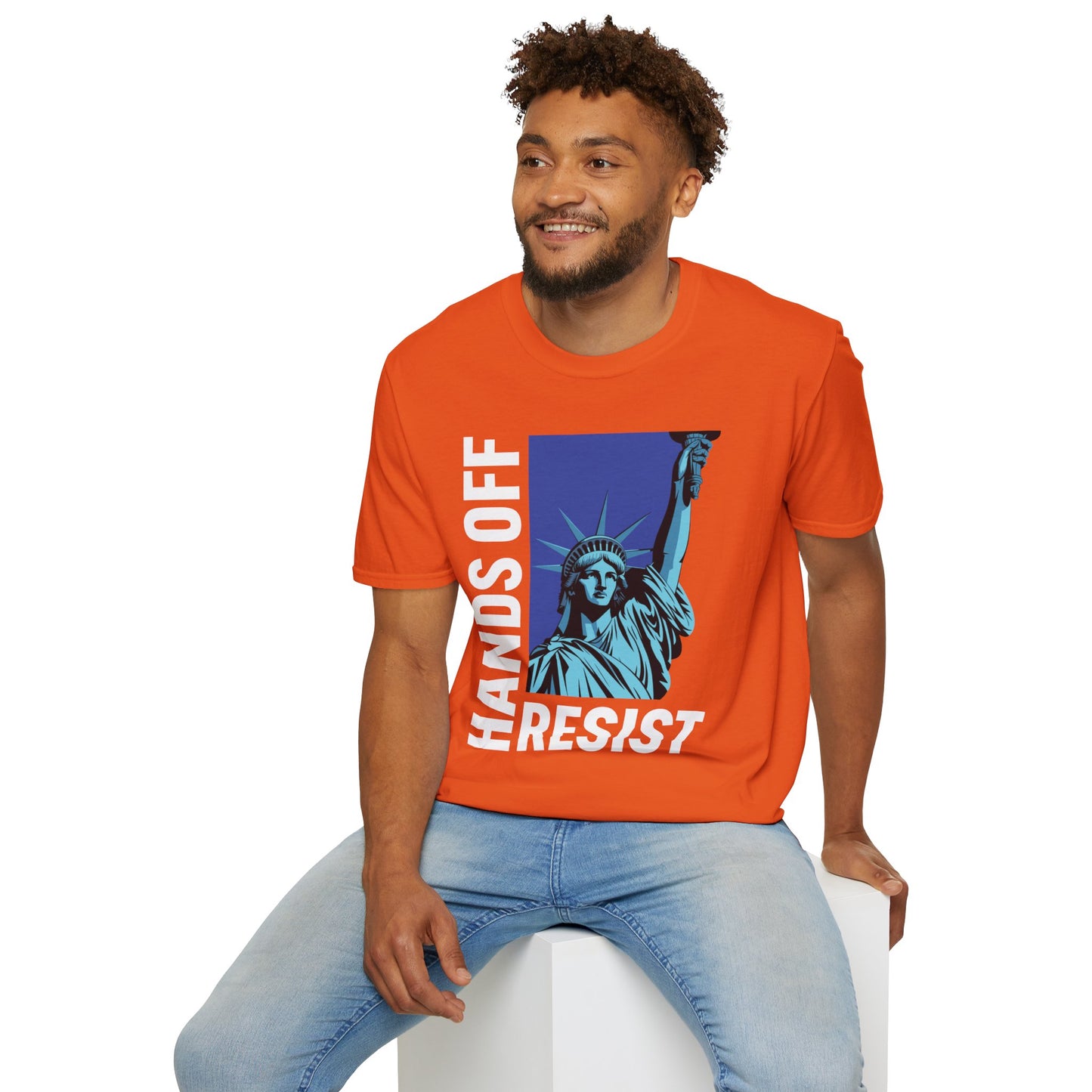 Resist Statue of Liberty Hands Off Resistance Protest T-Shirt For Men Women