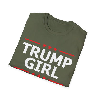 Cute Trump Girl Republican US Flag 2024 Vintage Vote T-Shirt