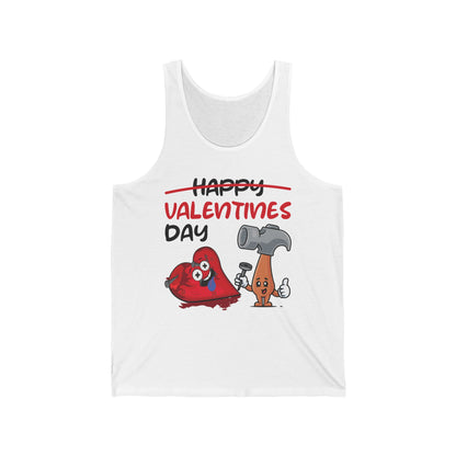 Funny Anti Valentines Day Gift Carpentor Cupid Heart Hammer Nails Tank Top For Men Women Tank Top