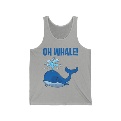 Funny Oh Whale Art for Men Women Orca Narwhal Blue Whales Tank Tops For Men Women