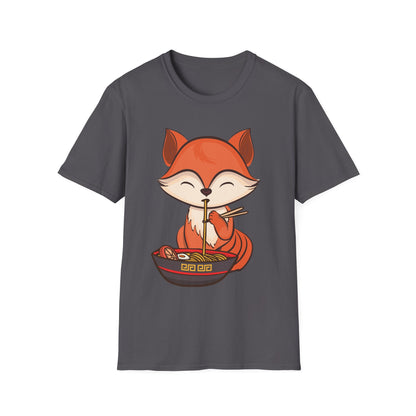 Fox Eating Ramen Kawaii Tee Japanese Cute Lovely Tank Top Men Women