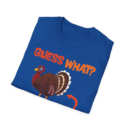 Guess What Turkey Butt Funny Thanksgiving T-Shirt For Men Women