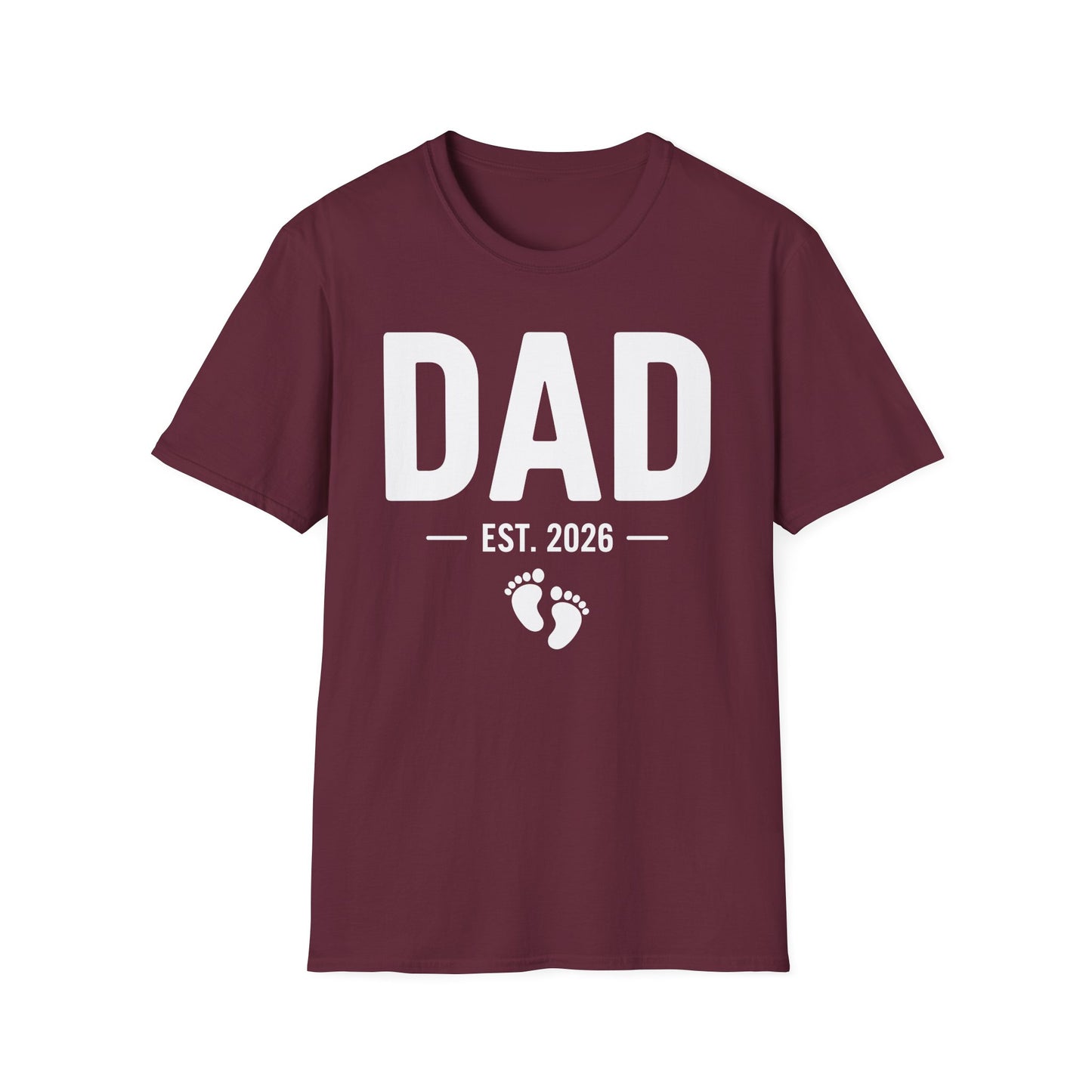 Funny Dad Est 2026 To Be Gifts First Time Dad New Daddy T-Shirt For Men
