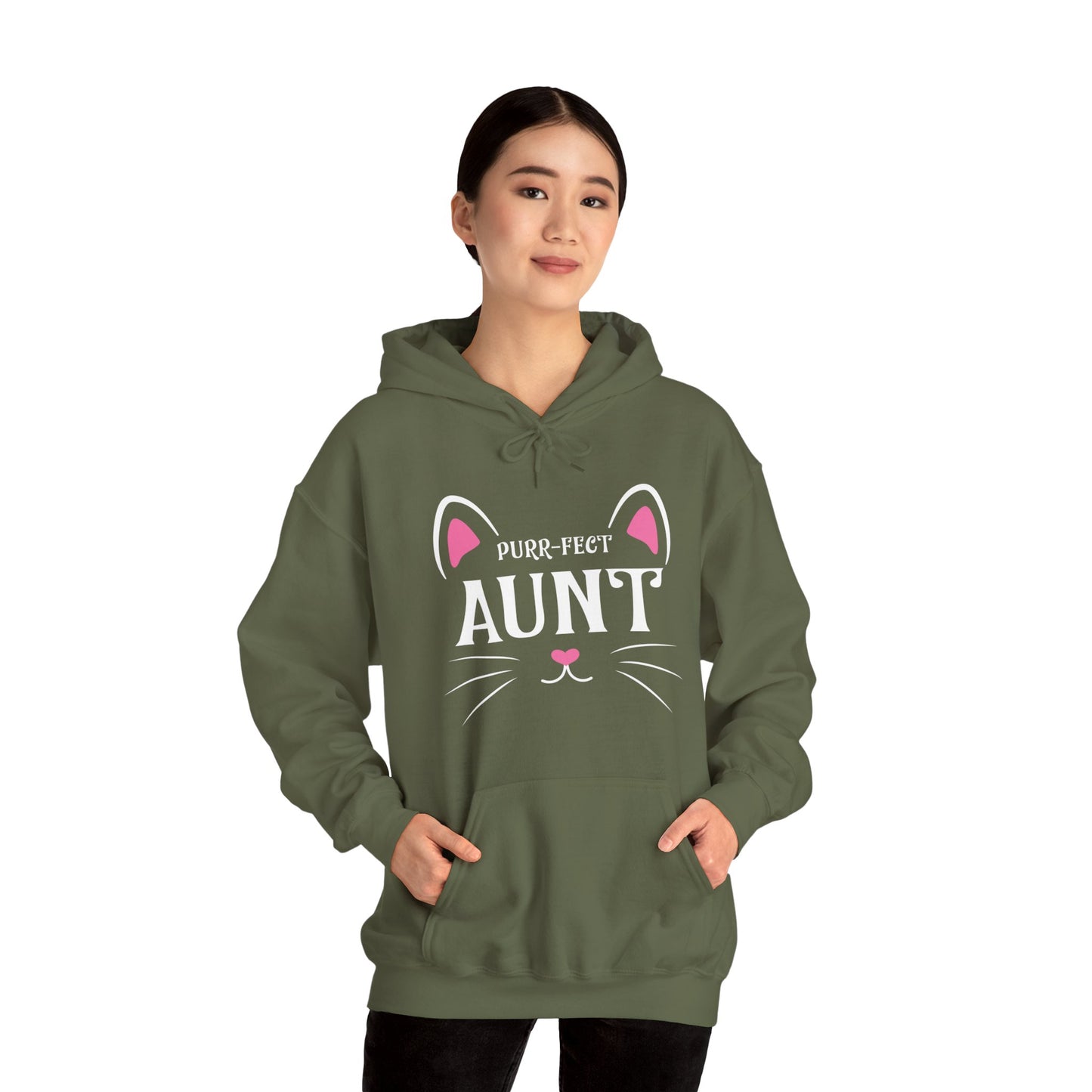 PURR-FECT Aunt Funny Cat Lover Cute Funny Kitten Hoodie Gift For Men Women Hoodie