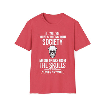 Funny Wrong Society Drink from The Skull of Your Enemies Halloween T Shirt