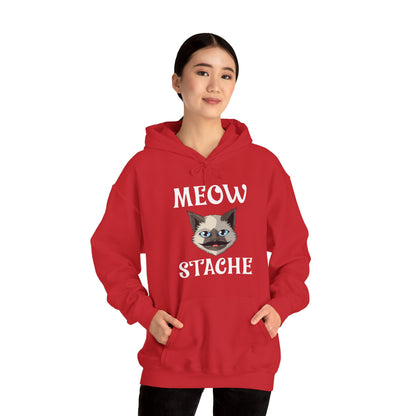 Meowstache Cat Mustache Moustache Beard Bearded Kitten Lovers Hoodie For Men Women Hoodie