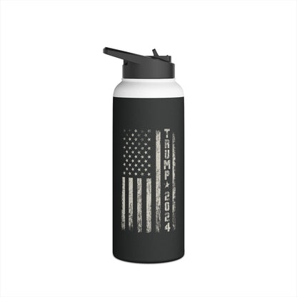 Pro-Trump American Flag Trump 2024 President 45 Water Bottle Men Women