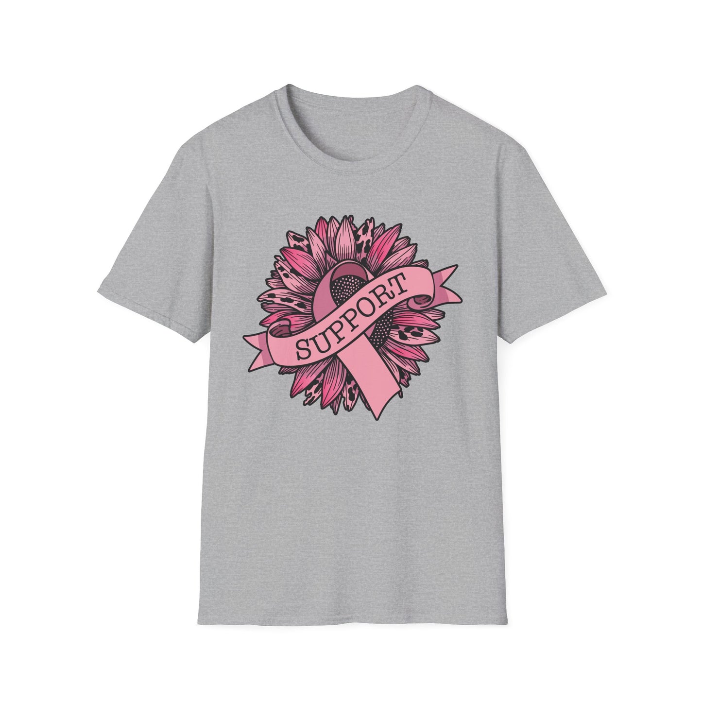 Sunflower Pink Breast Cancer Awareness Women Warrior T-Shirt For Men Women