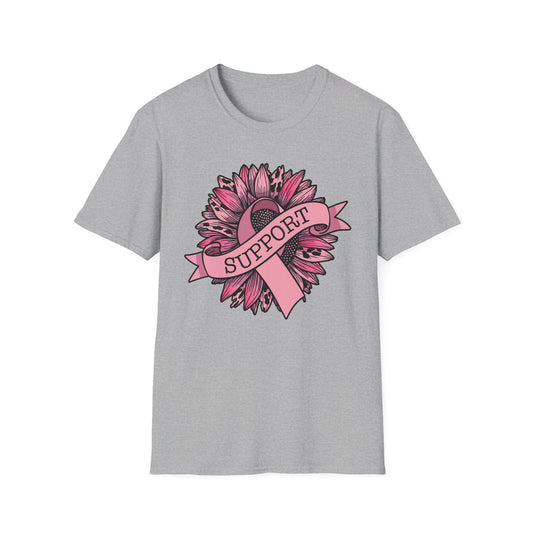Sunflower Pink Breast Cancer Awareness Women Warrior T-Shirt For Men Women
