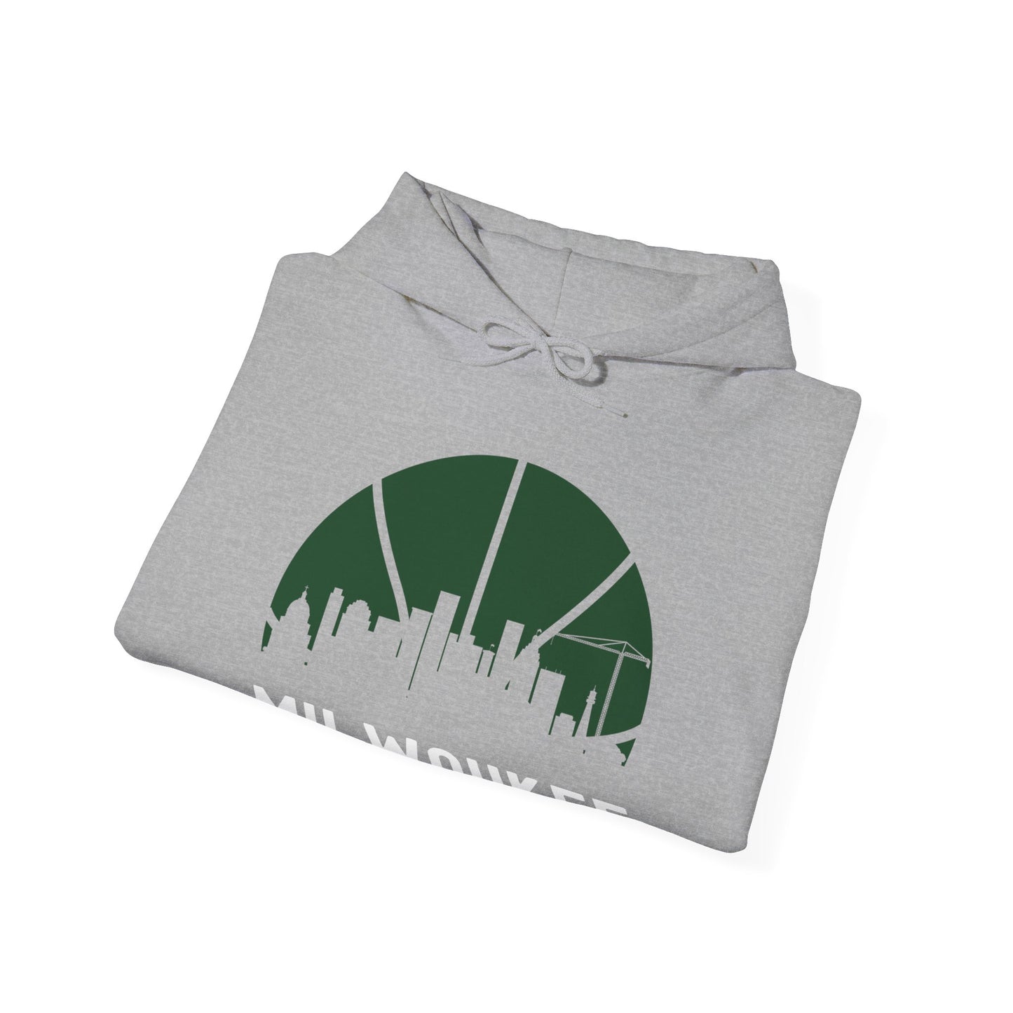 Milwaukee Skyline Wisconsin Cityscape Basketball B-Ball Retro Hoodie For Men Women