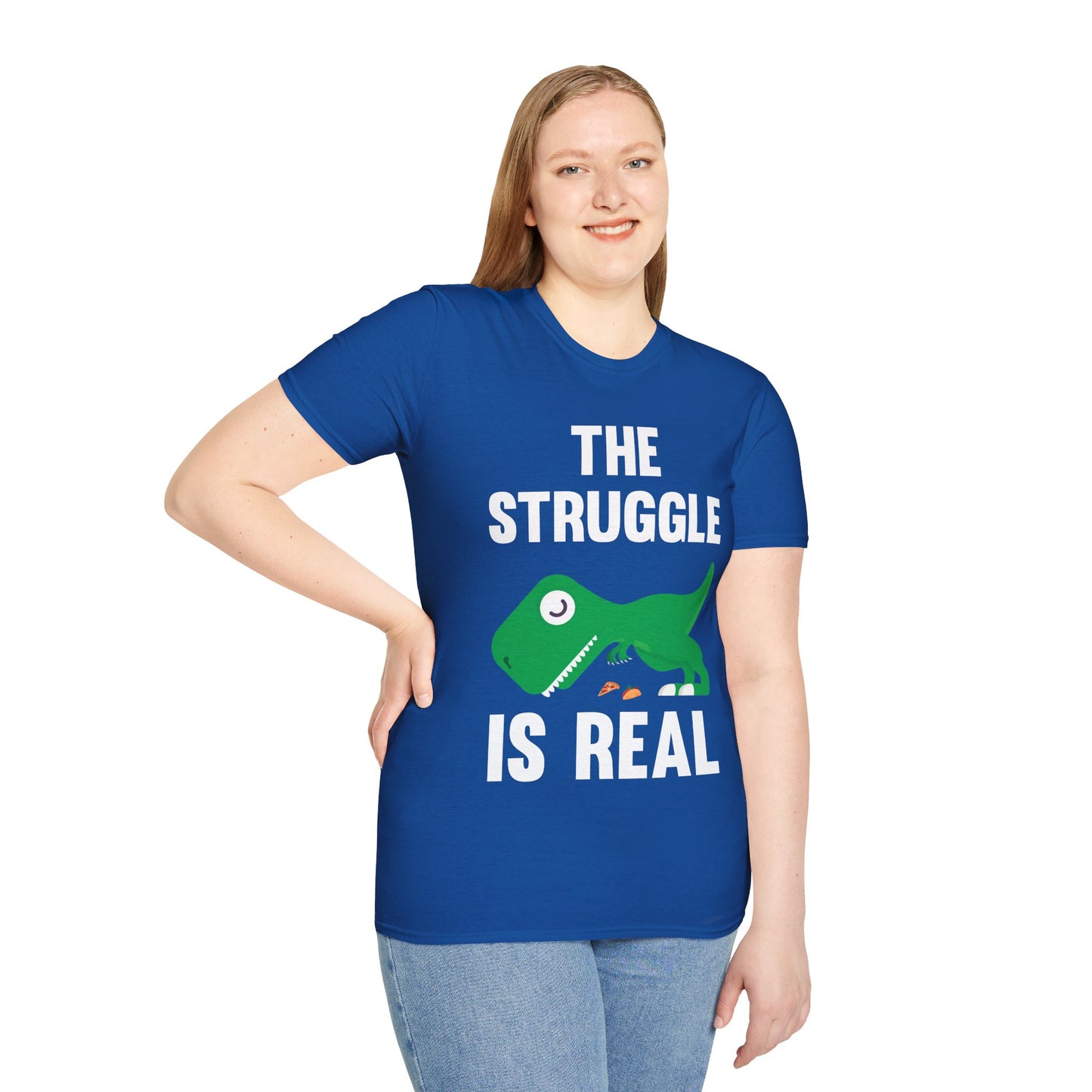 Funny The Struggle is Real T-Rex Dinosaur Sarcastic Sarcasm Tee T-Shirt Men Women