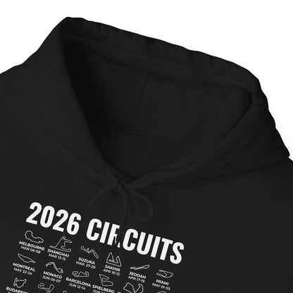 2026 Schedule Formula Racing Formula Car Retro Vintage Hoodie