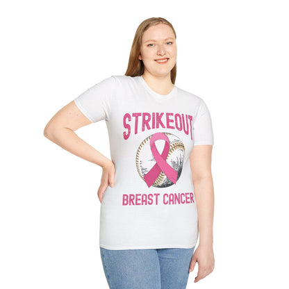 Strike Out Breast Cancer Baseball Fight Awareness T-Shirt Men Women