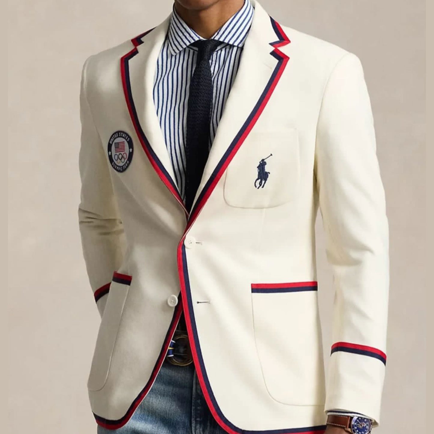 Team USA 2024 Suiting Fabric Viscose Lining Blazer Jacket For Men And Women