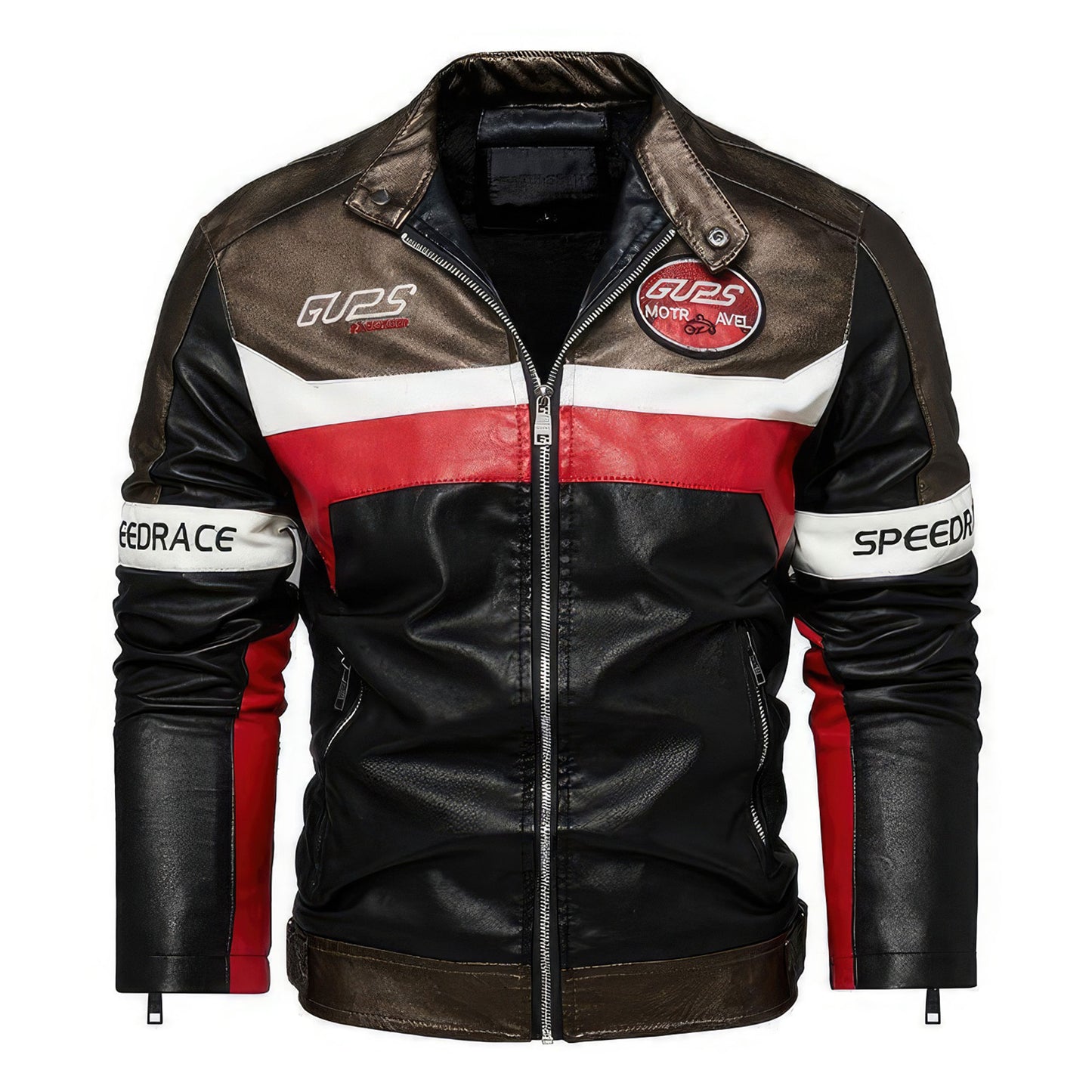 Men's Stripes Leather Jacket Motorcycle Business Casual Coat Mens Genuine Leather Jackets