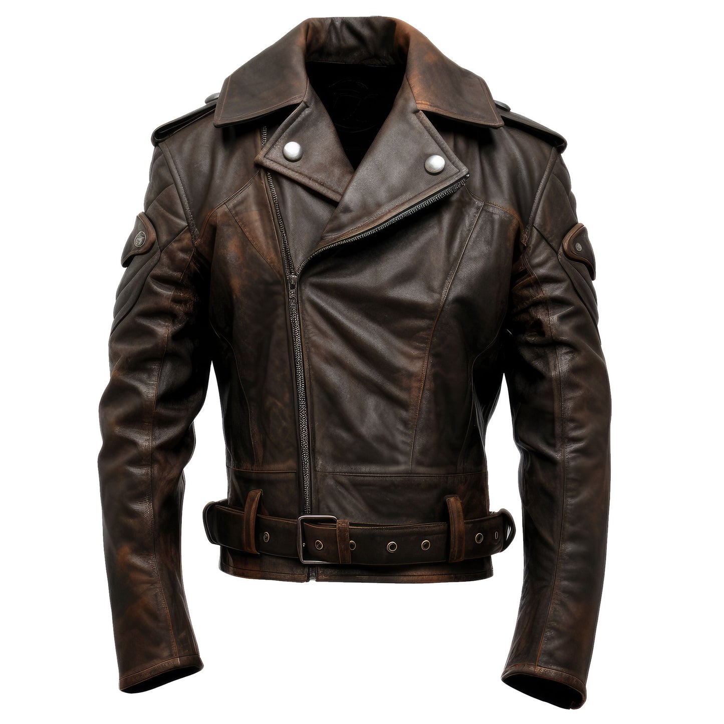 Mens Aviation Genuine Leather Jacket Military Lapel Zipper Pilot Leather Jackets