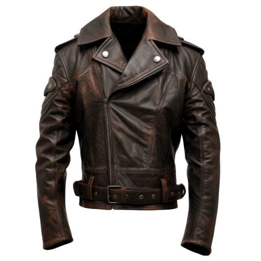 Mens Aviation Genuine Leather Jacket Military Lapel Zipper Pilot Leather Jackets