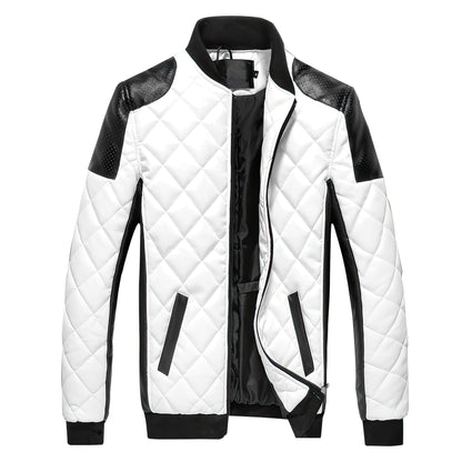 Motorcycle Biker Bomber Coat Autumn And Winter Men's Genuine Leather Jacket