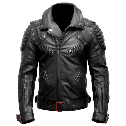 Mens Classic Aviation Genuine Leather Jacket with Military Lapel Vintage Pilot Leather Jackets