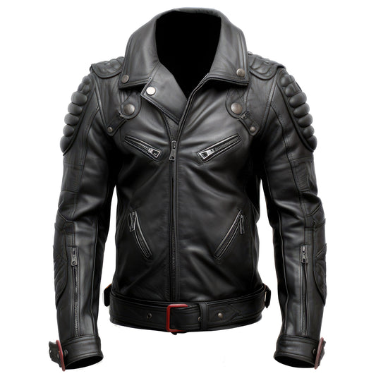 Mens Classic Aviation Genuine Leather Jacket with Military Lapel Vintage Pilot Leather Jackets