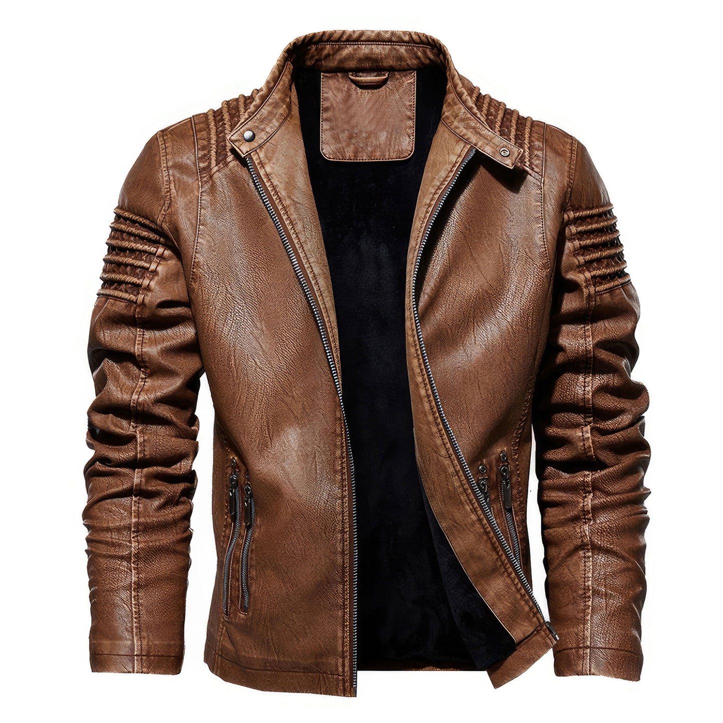 Men's Mountainskin Leather Jacket Winter Autumn Mens Motorcycle Coat Warm Slim Outwear Genuine Leather Jackets