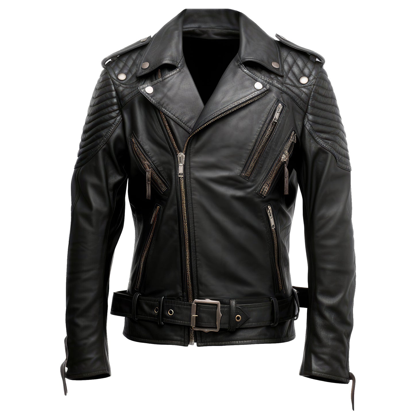 Mens Aviation Genuine Leather Jacket Military Black Lapel Zipper Pilot Vintage Leather Jackets