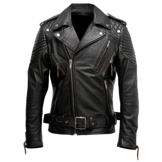 Mens Aviation Genuine Leather Jacket Military Black Lapel Zipper Pilot Vintage Leather Jackets