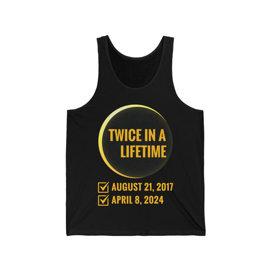 Solar Eclipse Shirt Twice in Lifetime 2024 Funny Solar Eclipse Tank Top