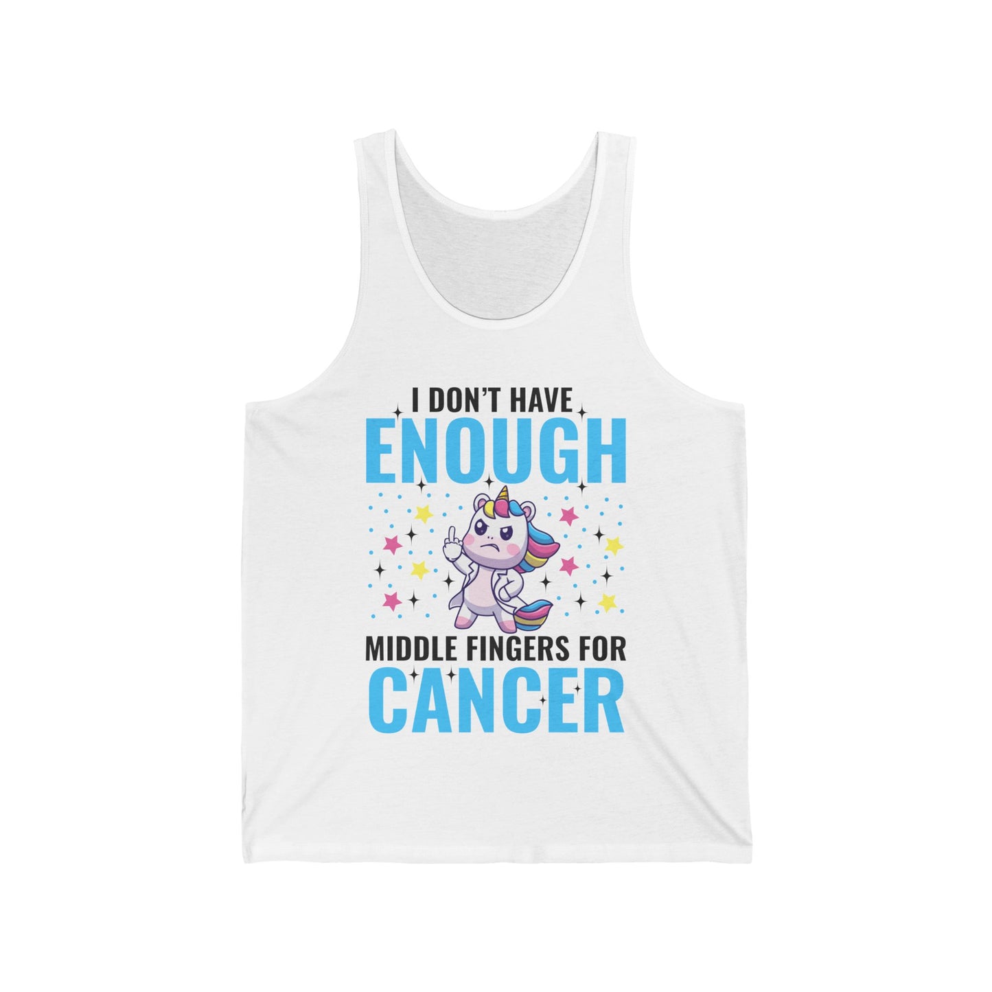 Funny I Don't Have Enough Middle Fingers For Cancer Unicorn Tank Top For Men Women Tank Top