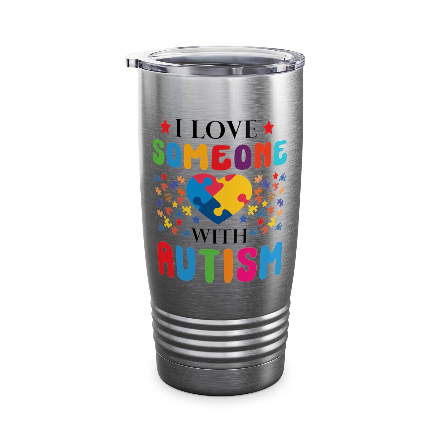 Funny I Love Someone with Autism Awareness Tumbler For Men Women