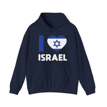 I Love Israel Flag Heart Jews Jewish Hoodie For Men Women Hoodie