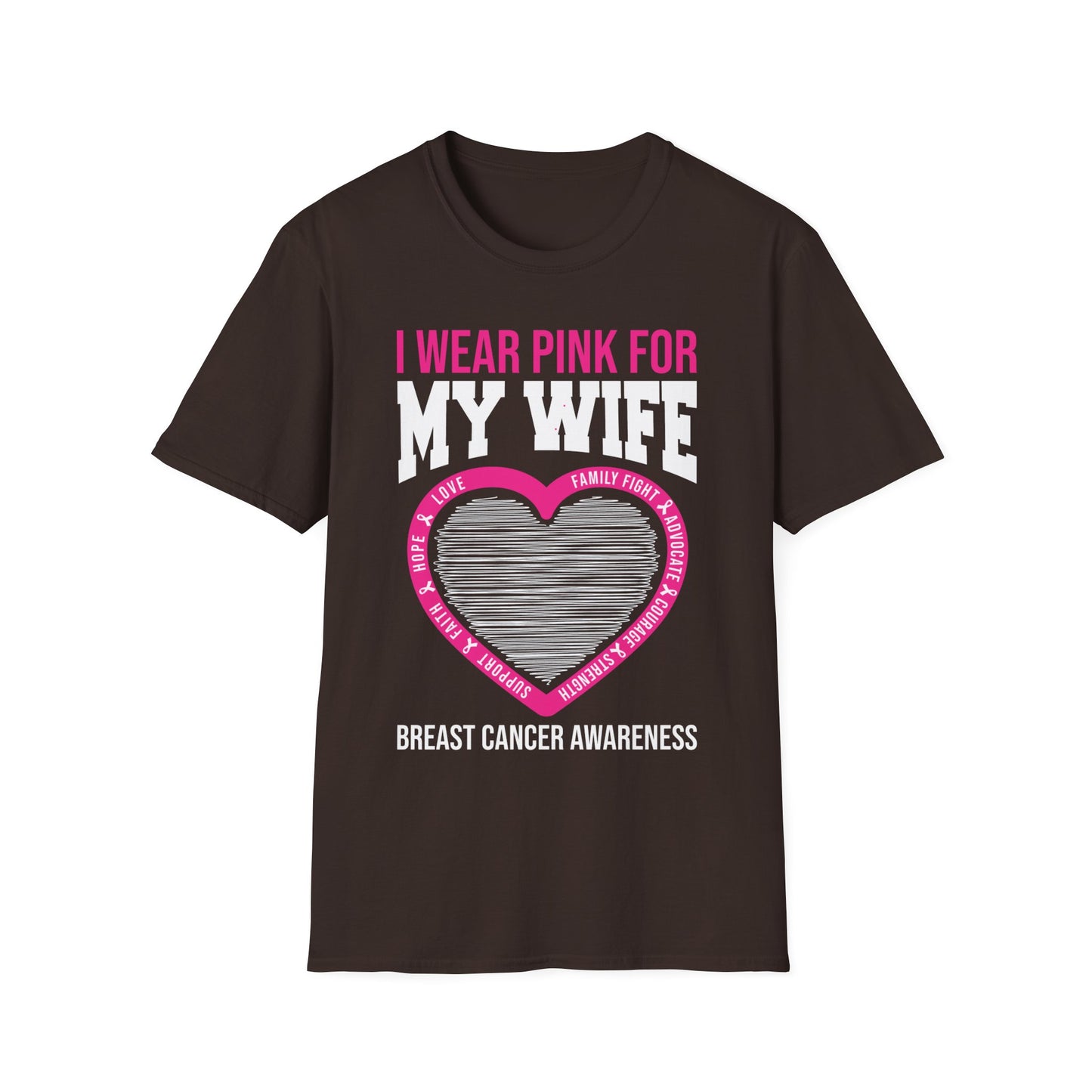 Husband Men I Wear Pink for My Wife Breast Cancer Awareness T-Shirt