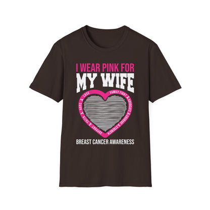 Husband Men I Wear Pink for My Wife Breast Cancer Awareness T-Shirt