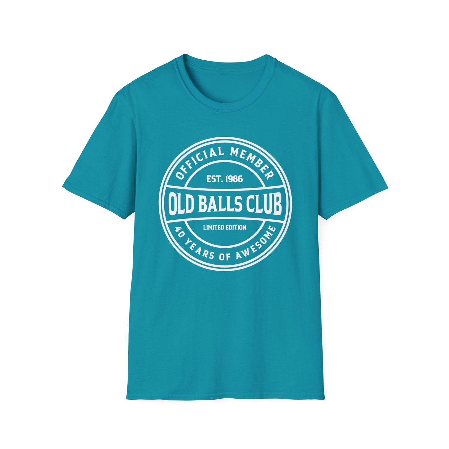Mens Old Balls Club 40 Years Awesome Forty 40th Birthday Farthers Day T-Shirt