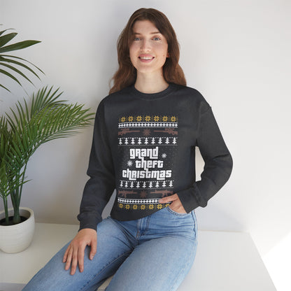 Funny Inspired G T A Gaming Gamers Ugly Christmas Sweater Jumper Xmas Sweatshirt