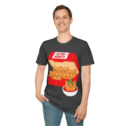 Funny Kitten Nuggets Food Pun Cat Lover Gift Chicken Nuggets T-Shirt For Men Women T-Shirt