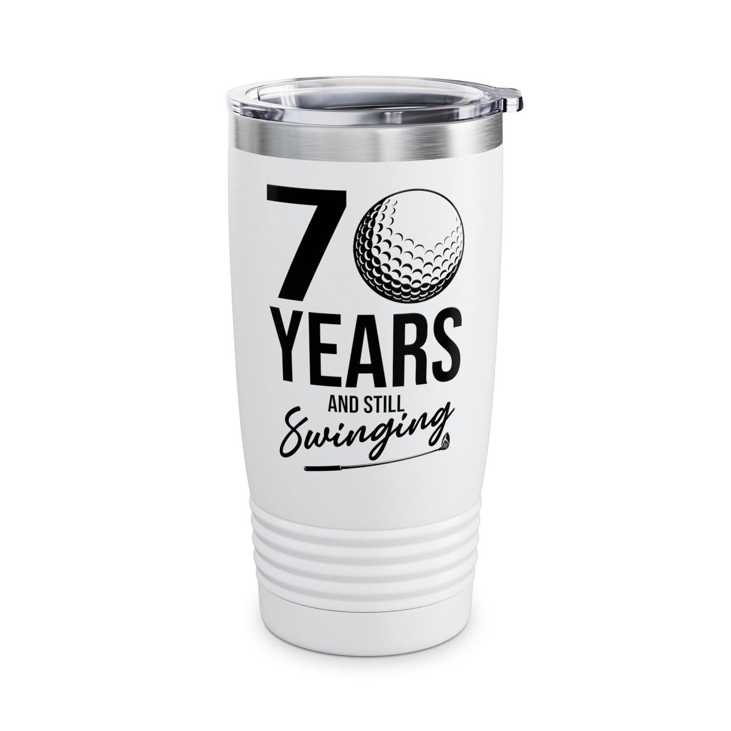 70 Years And Still Swinging 70th Birthday Funny Golf Club Ringneck Tumbler For Men Women Golfer