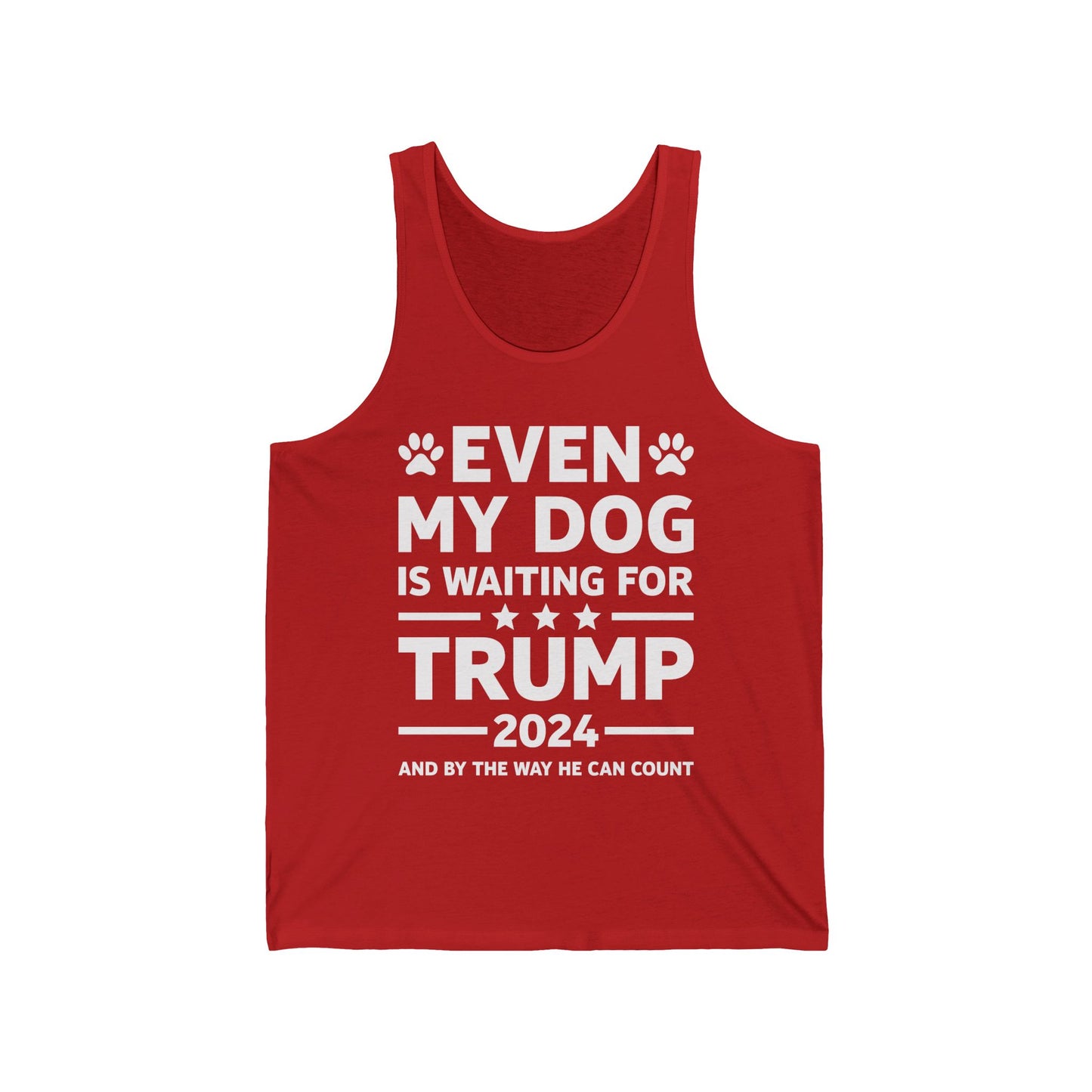 Even My Dog Is Waiting For Trump 2024 Funny President Tank Top For Men Women