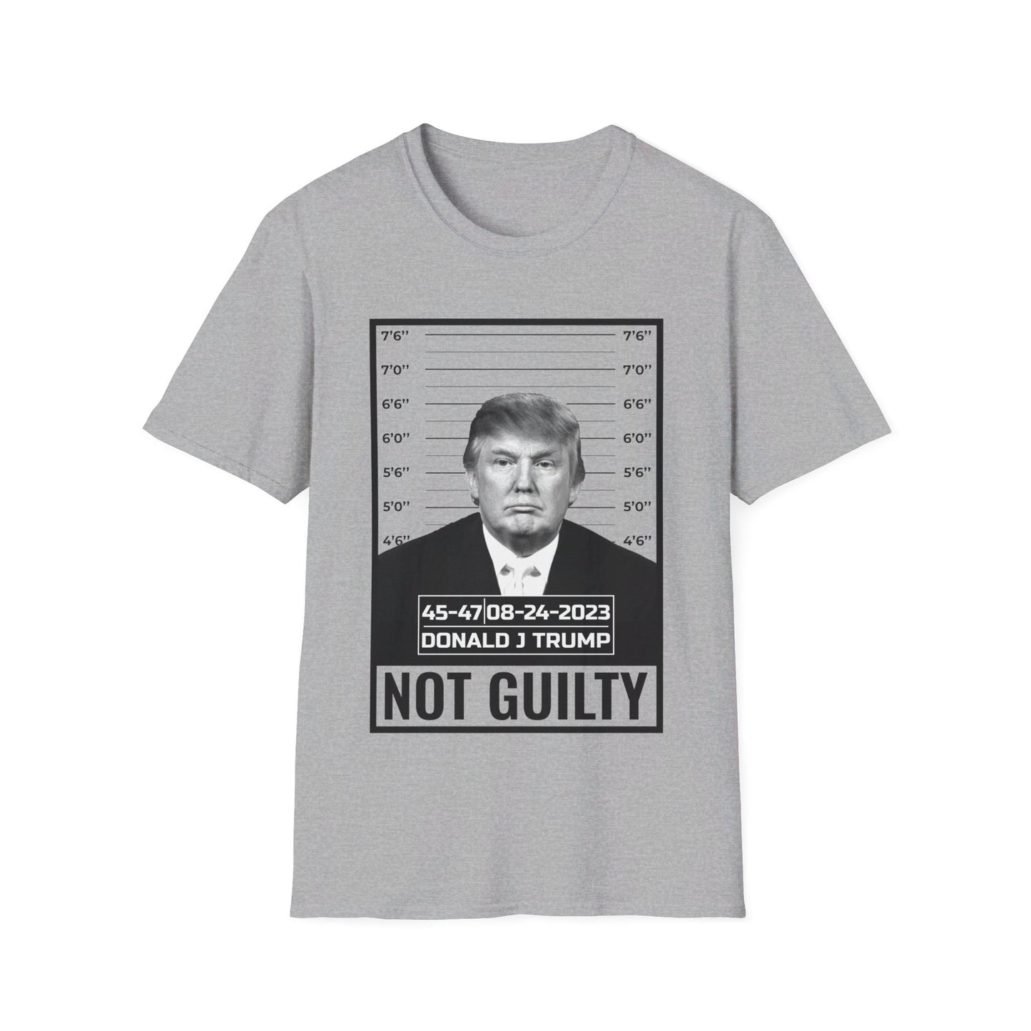 Donald Trump Police Mugshot Not Guilty President Legend 45 47 T-Shirt For Men Women