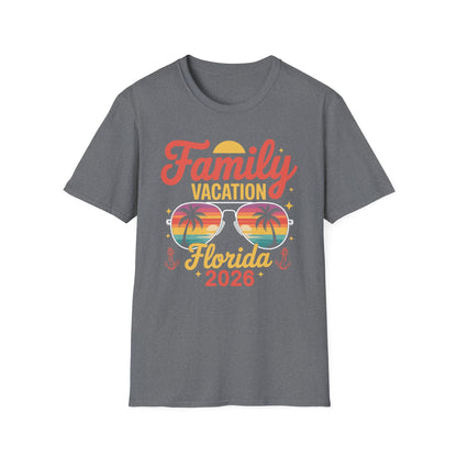 Funny Family Vacation Florida 2026 Florida Group Summer Trip T-Shirt For Men Women