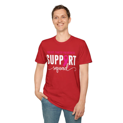 Breast Cancer Shirts Support Squad Tee Breast Cancer Awareness T-Shirt For Men Women