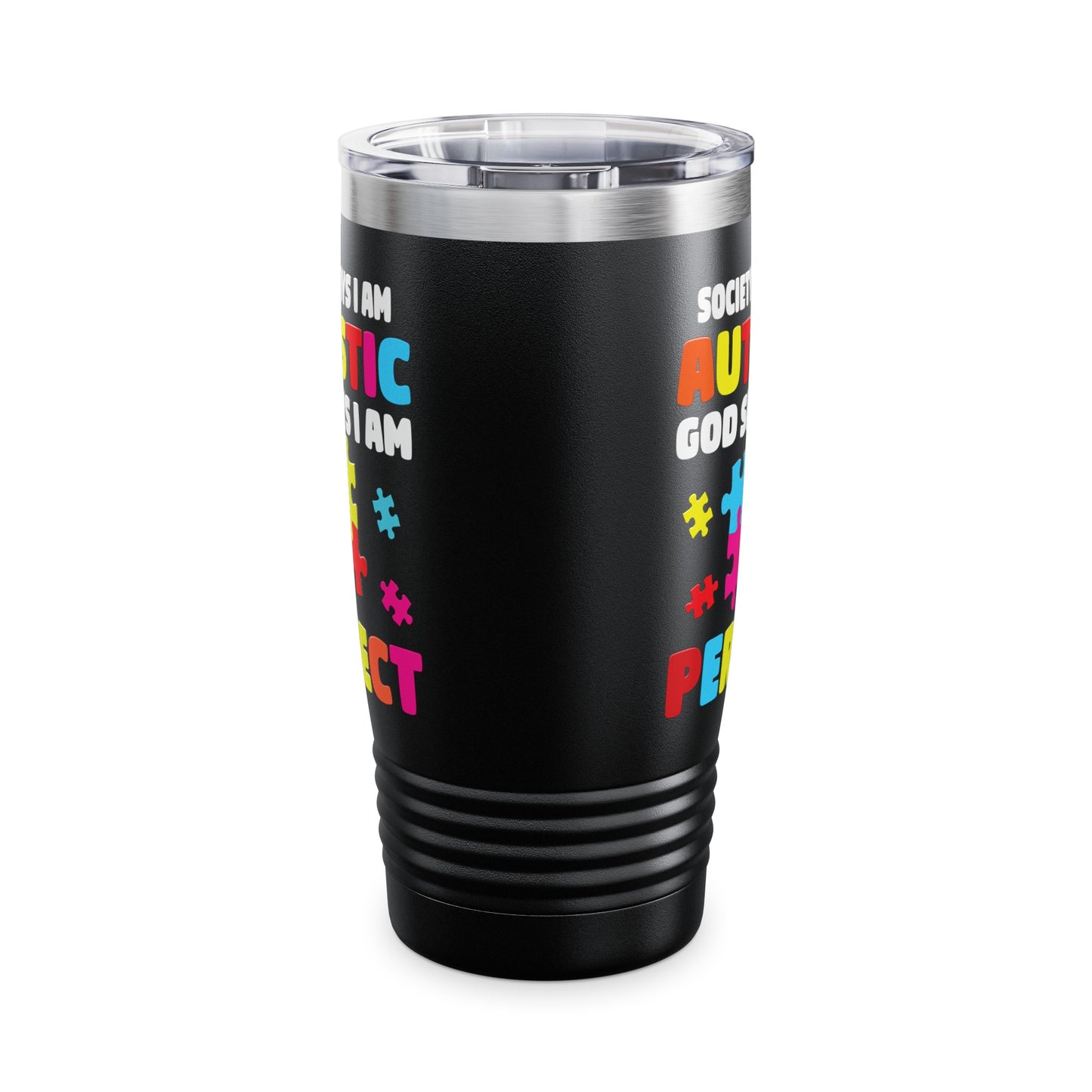 Funny Society Says I'm Autistic God Says I'm Perfect Autism Gifts Tumbler For Men Women Tumbler