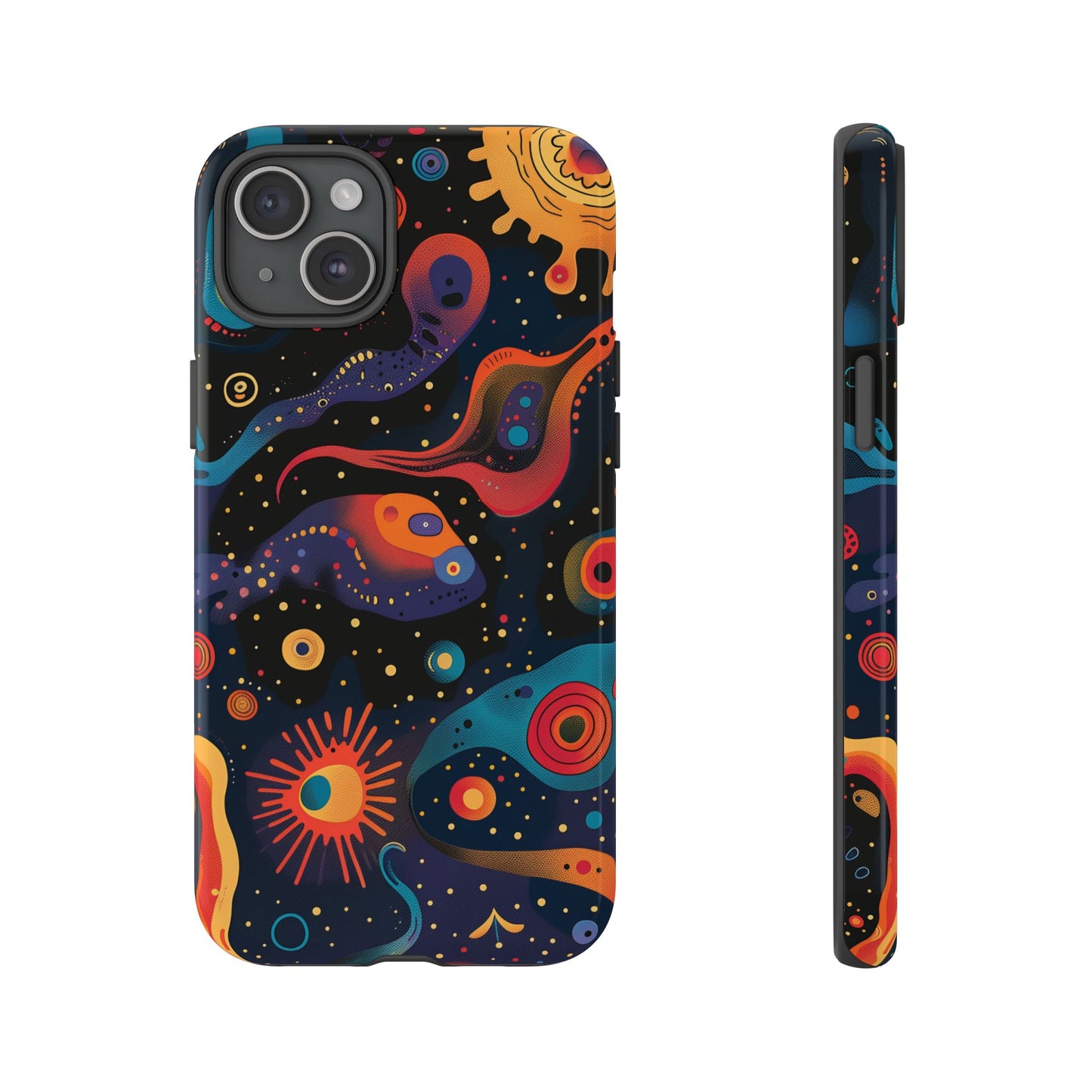 Space Oddity Pattern iPhone 13 14 15  16 Pro Max Plus Case Wireless Charging Compatible Tough Cases Protection, Magnetic Phone Case for iPhone Classic Series